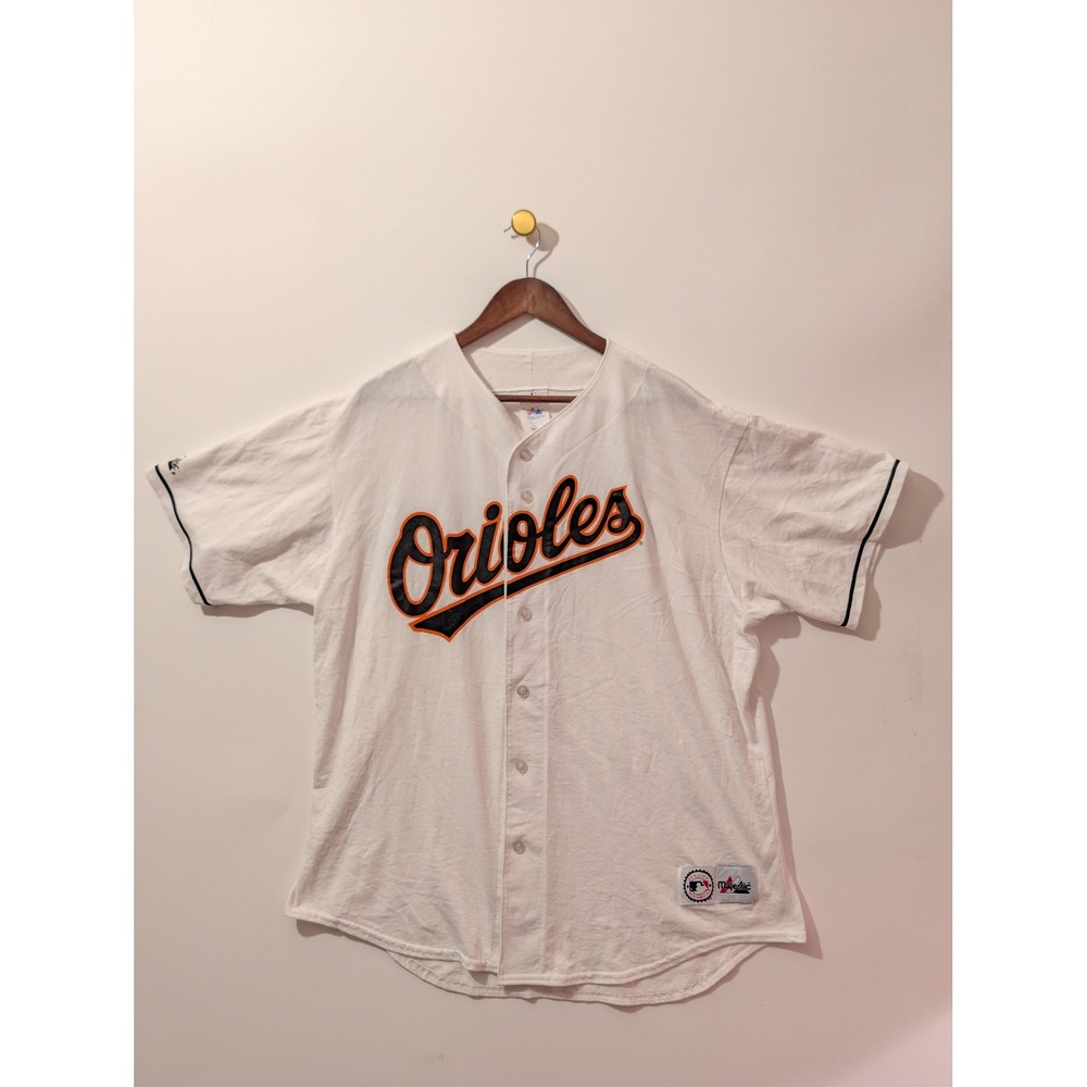 Majestic Baltimore Orioles Baseball Jersey Mens XL White Excellent MLB Fan Gear